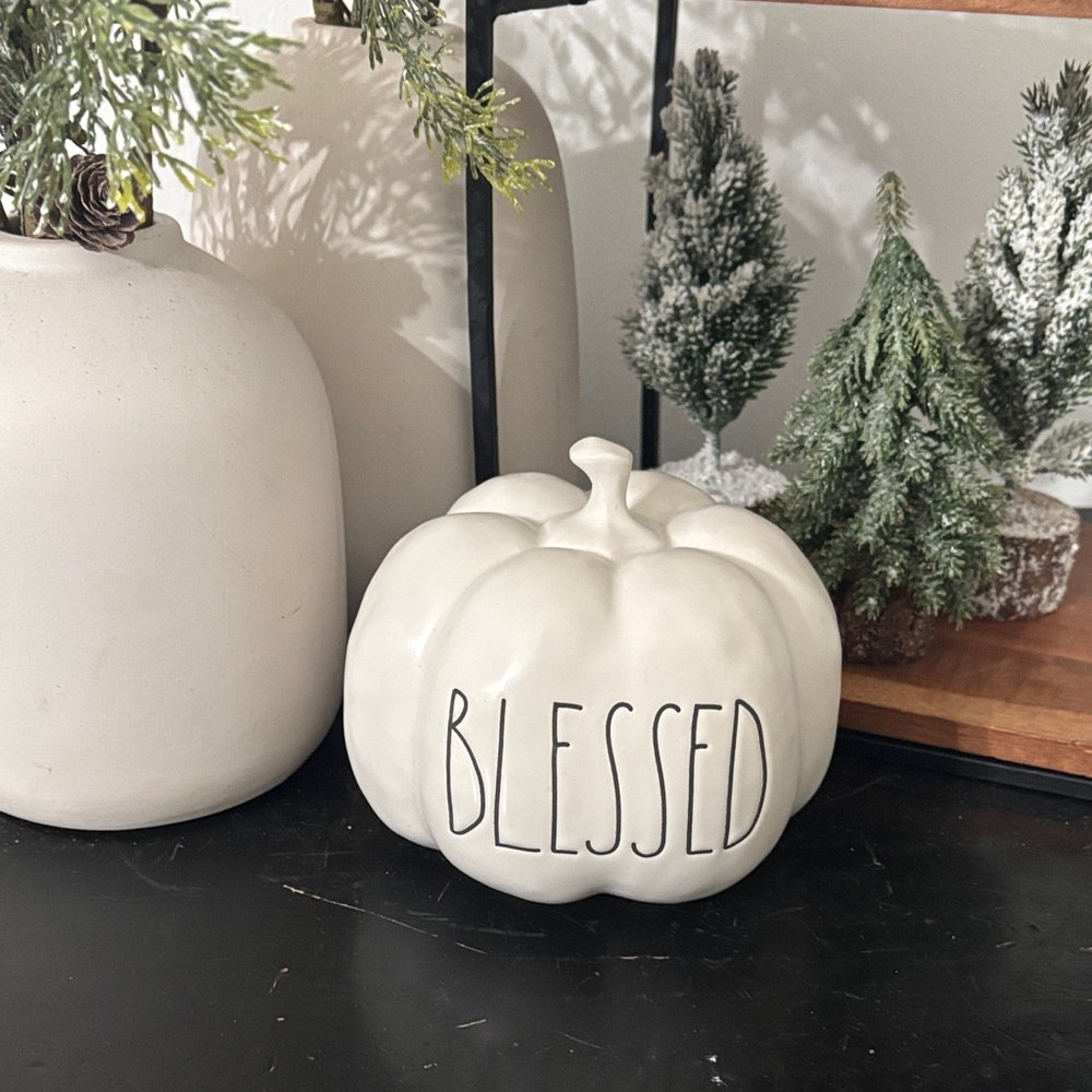 NWT Rae Dunn “Blessed” Ceramic Pumpkin